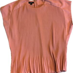 Alfani Peach Sleeveless Pleated Blouse